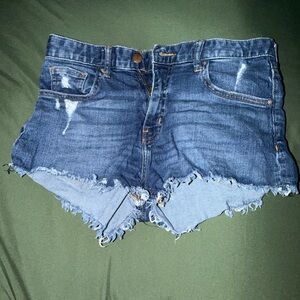H&M Blue Distressed Jean Shorts